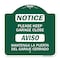 Signmission Please Keep Garage Closed Mantenga La Puerta Del Garaje Cerrado, A-DES-GW-1818-23289 A-DES-GW-1818-23289 - alternate 1